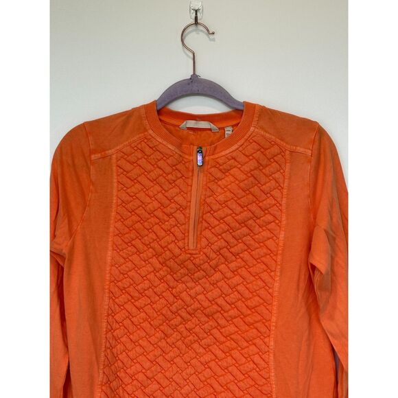 NWT Soft Surroundings Golf Shores Pullover Nectarine Orange Size Petite XS - Picture 6 of 9